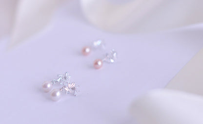 Handmade   freshwater pearl drop Earring/Exquisite Minimalist