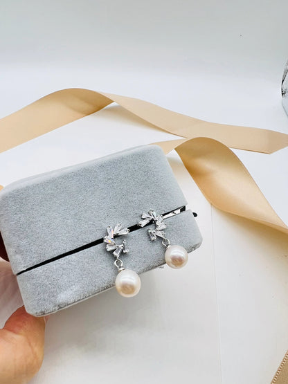 Handmade   freshwater pearl drop Earring/Exquisite Minimalist