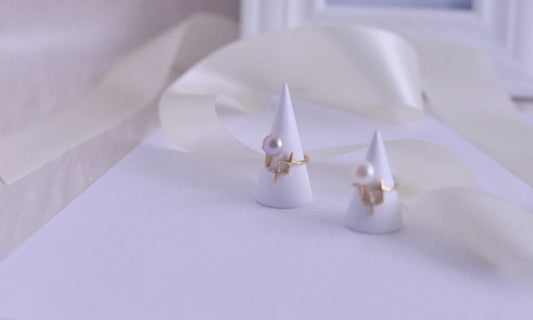 Freshwater Pearl Star Ring - Crafted with Silver