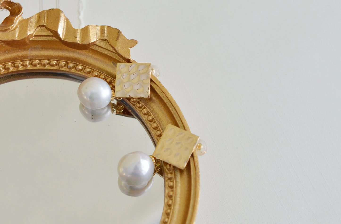 Handmade Baroque Pearl Drop Earrings - Crafted with Brass