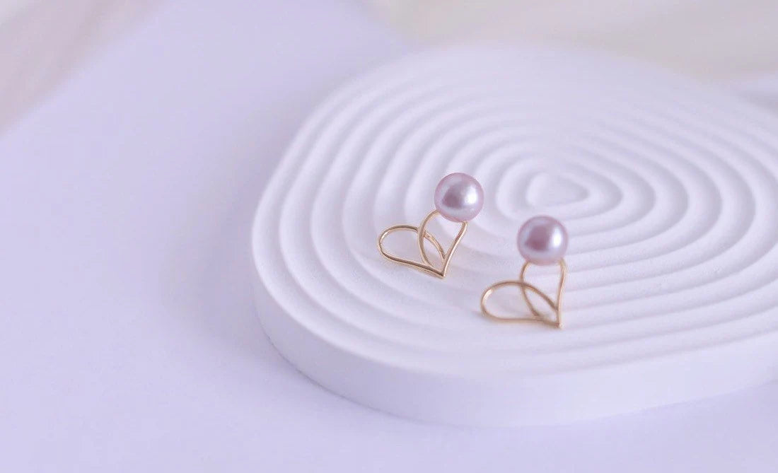 Sterling Silver Heart Earrings - Crafted with Silver