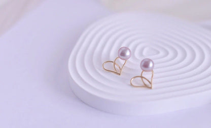 Sterling Silver Heart Earrings - Crafted with Silver