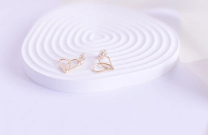 Sterling Silver Heart Earrings - Crafted with Silver