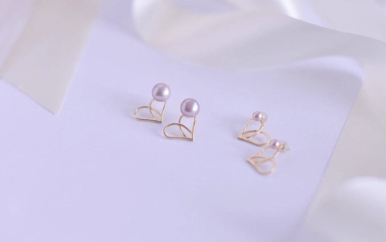 Sterling Silver Heart Earrings - Crafted with Silver