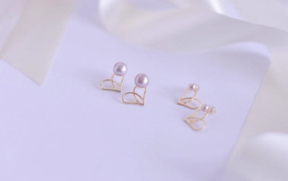 Sterling Silver Heart Earrings - Crafted with Silver
