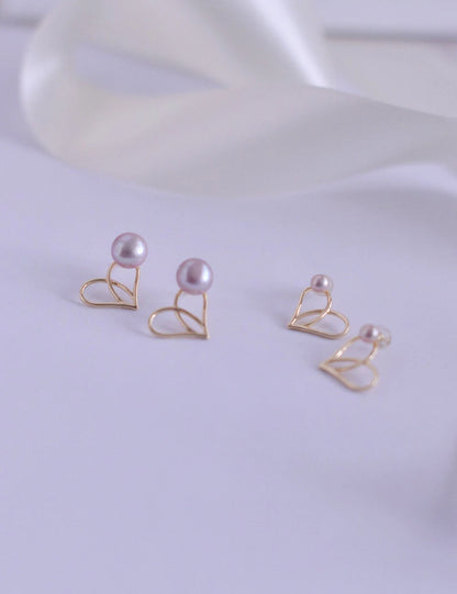 Sterling Silver Heart Earrings - Crafted with Silver