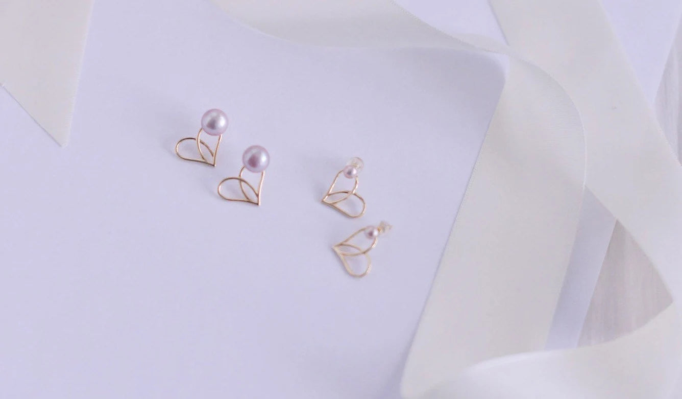 Sterling Silver Heart Earrings - Crafted with Silver