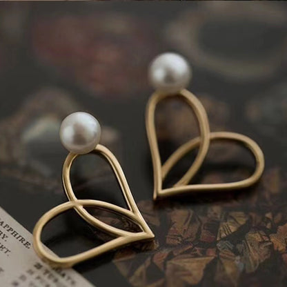 Sterling Silver Heart Earrings - Crafted with Silver