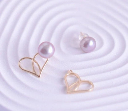 Sterling Silver Heart Earrings - Crafted with Silver