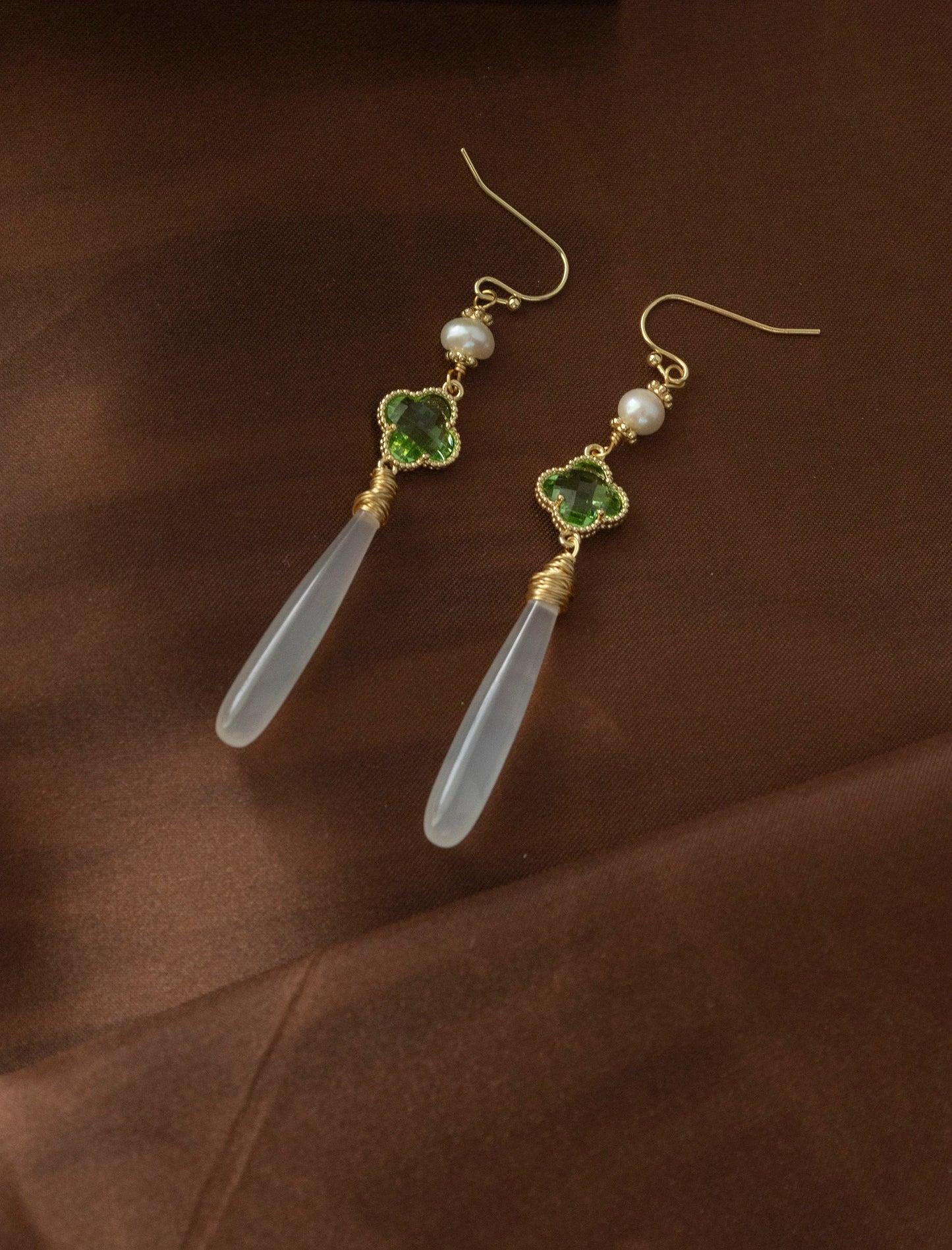 Handmade genuine baroque pearls earring/ Timeless Elegance - Crafted with Brass