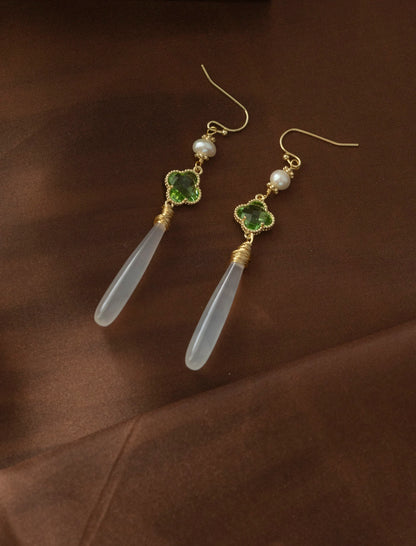 Handmade genuine baroque pearls earring/ Timeless Elegance - Crafted with Brass