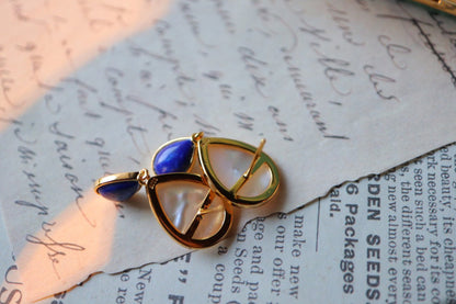 Lapis Lazuli Hot Air Balloon Earrings