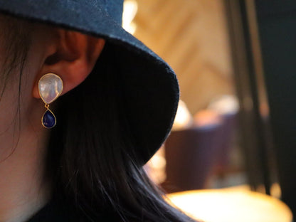 Lapis Lazuli Hot Air Balloon Earrings