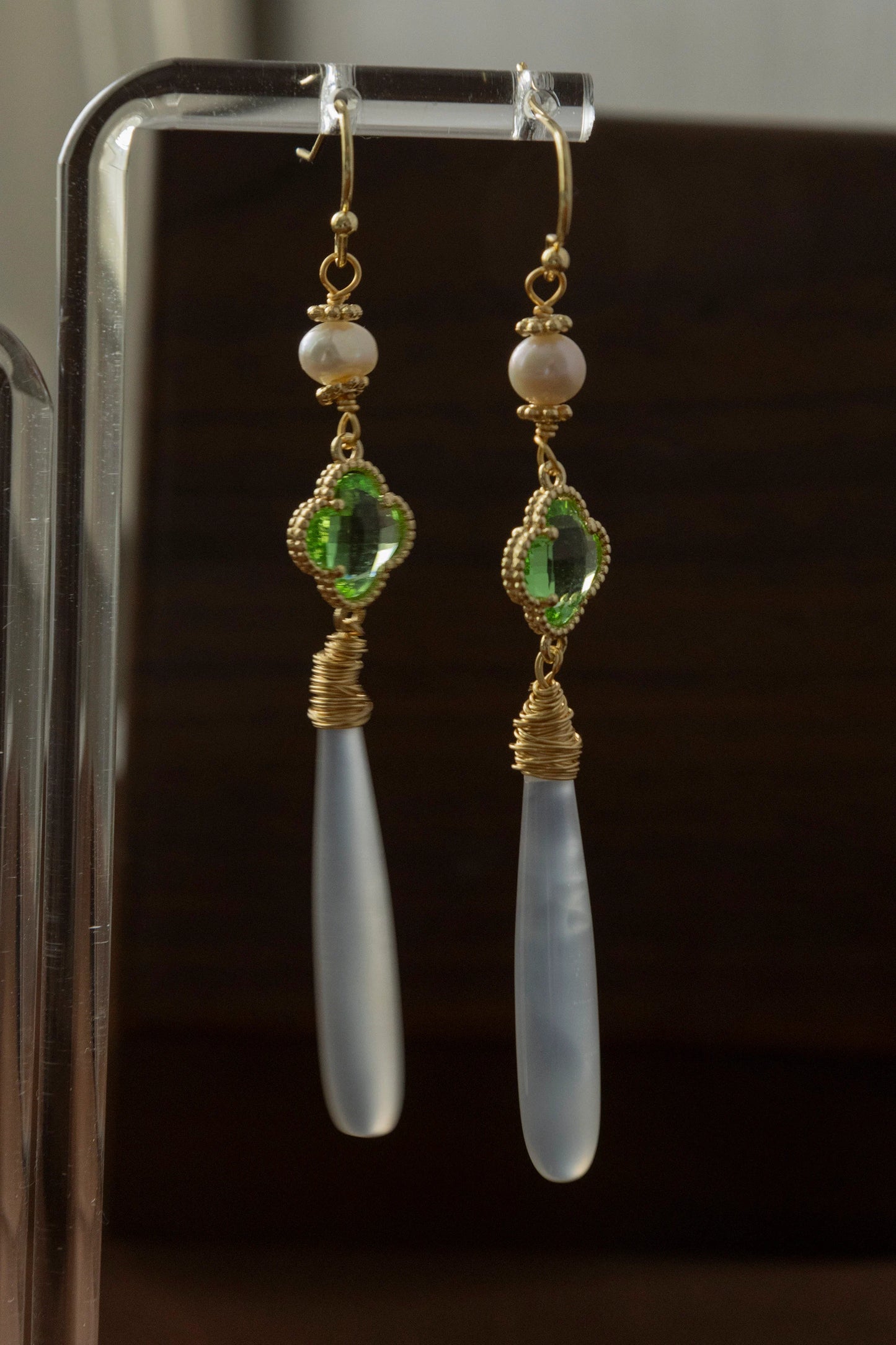 Handmade genuine baroque pearls earring/ Timeless Elegance - Crafted with Brass