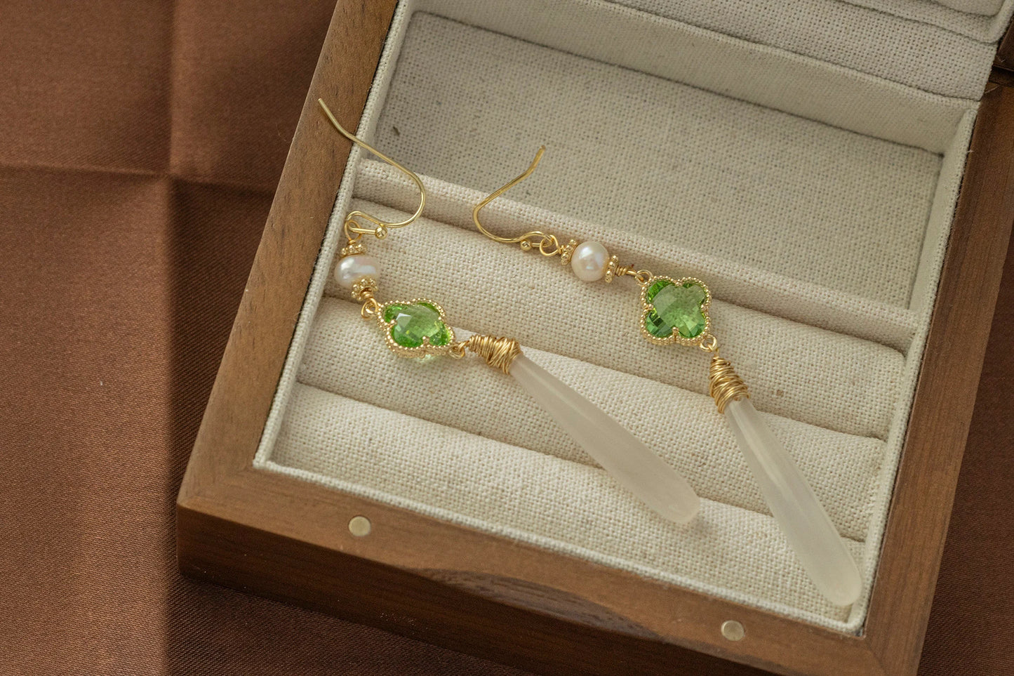 Handmade genuine baroque pearls earring/ Timeless Elegance - Crafted with Brass