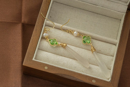 Handmade genuine baroque pearls earring/ Timeless Elegance - Crafted with Brass
