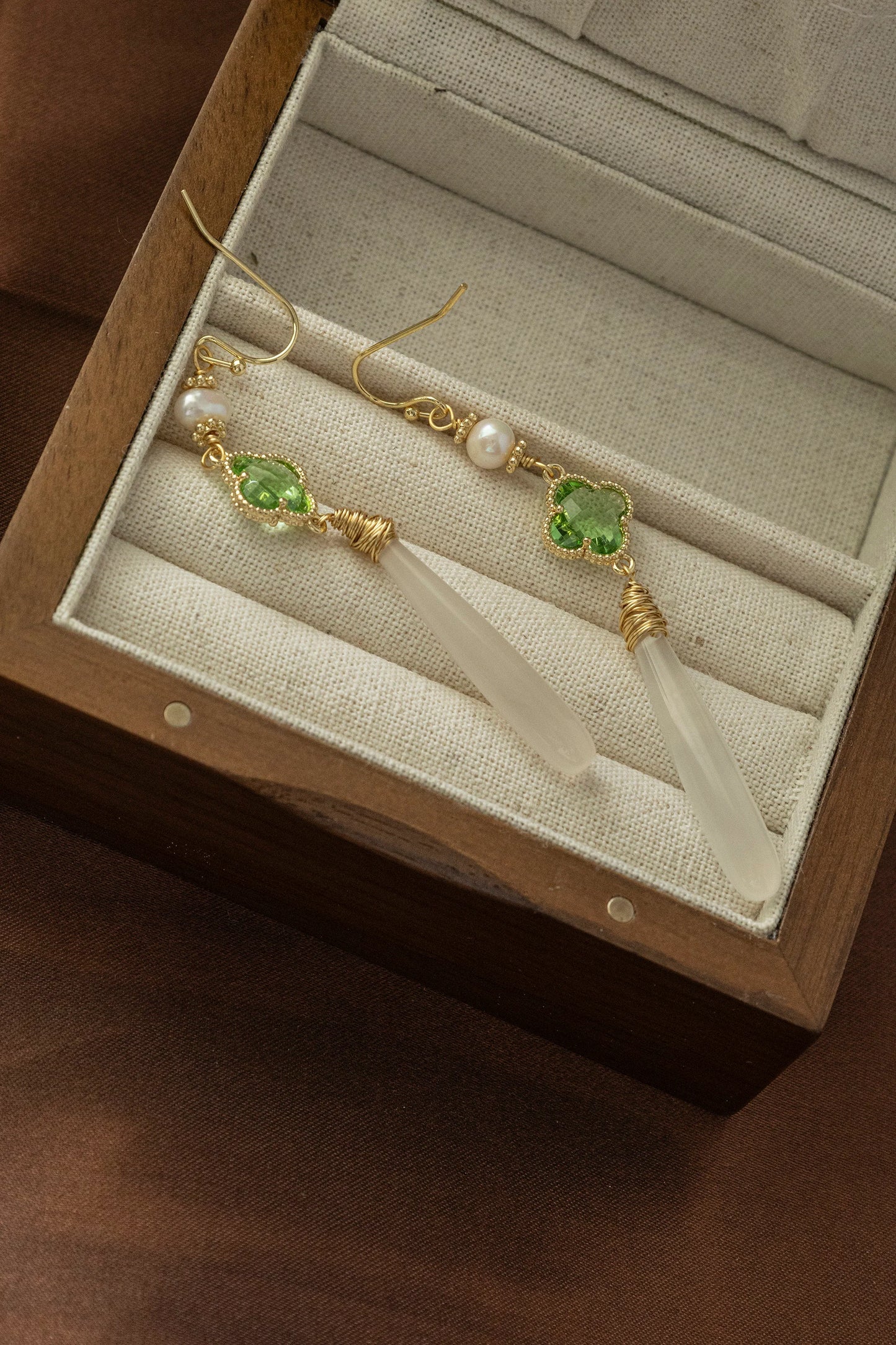 Handmade genuine baroque pearls earring/ Timeless Elegance - Crafted with Brass
