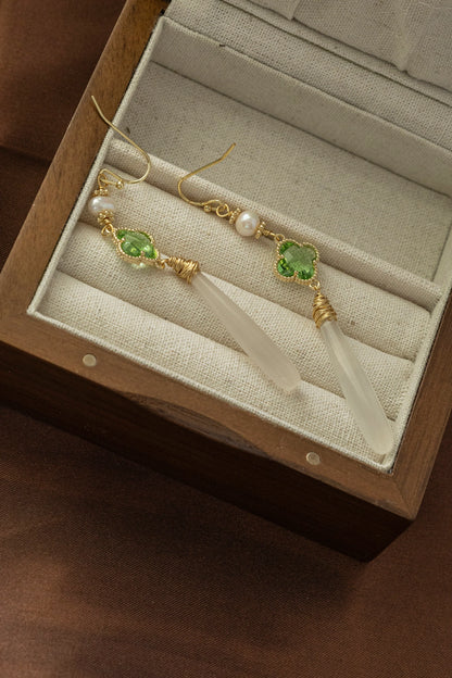 Handmade genuine baroque pearls earring/ Timeless Elegance - Crafted with Brass