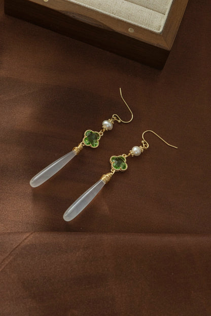 Handmade genuine baroque pearls earring/ Timeless Elegance - Crafted with Brass