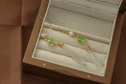Handmade genuine baroque pearls earring/ Timeless Elegance - Crafted with Brass