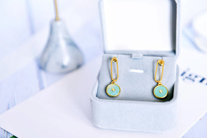 Handmade  Natural Gemstone/ Real Gemstone Earrings/Lapis Lazuli Stone