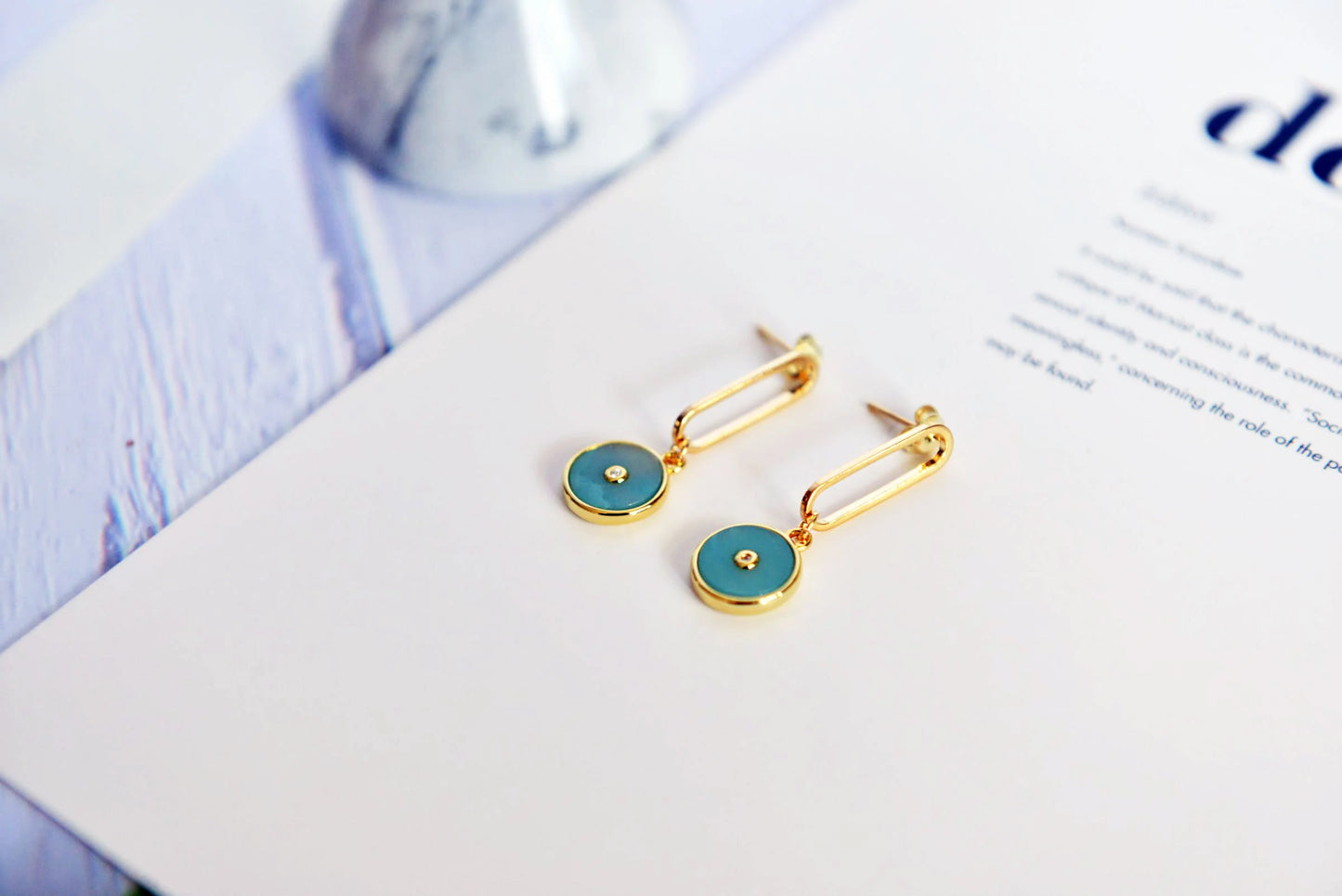 Handmade  Natural Gemstone/ Real Gemstone Earrings/Lapis Lazuli Stone