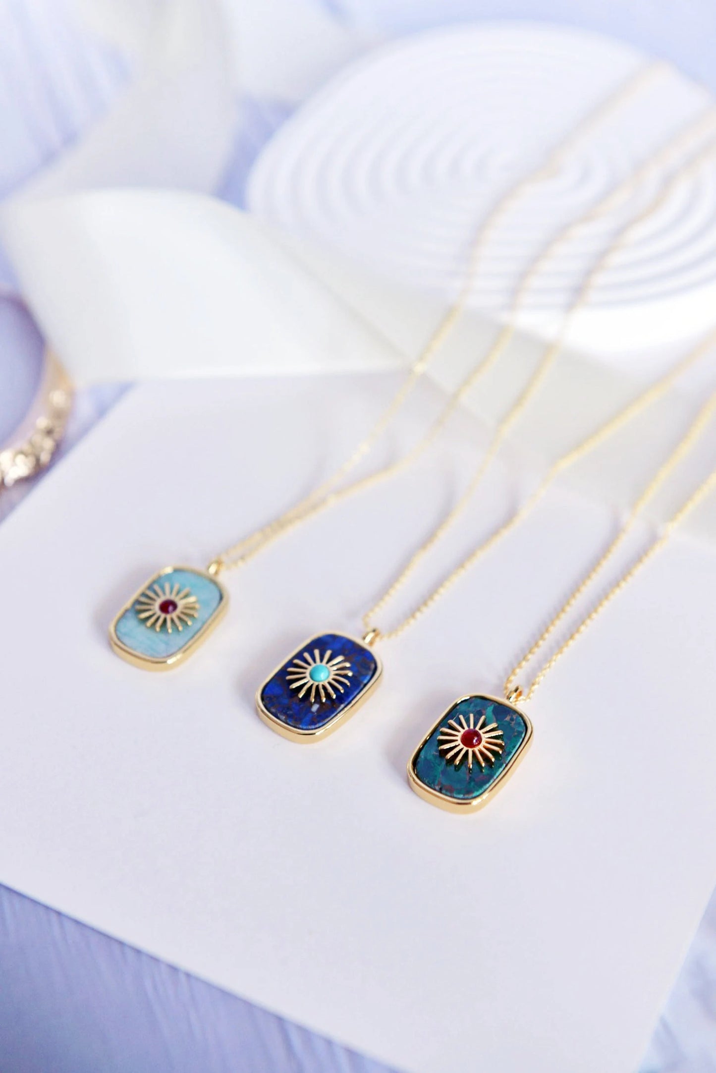Handmade natural gemstone jewelry/Lapis Lazuli Necklace/Malachite