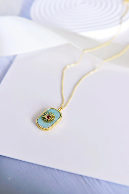 Handmade natural gemstone jewelry/Lapis Lazuli Necklace/Malachite