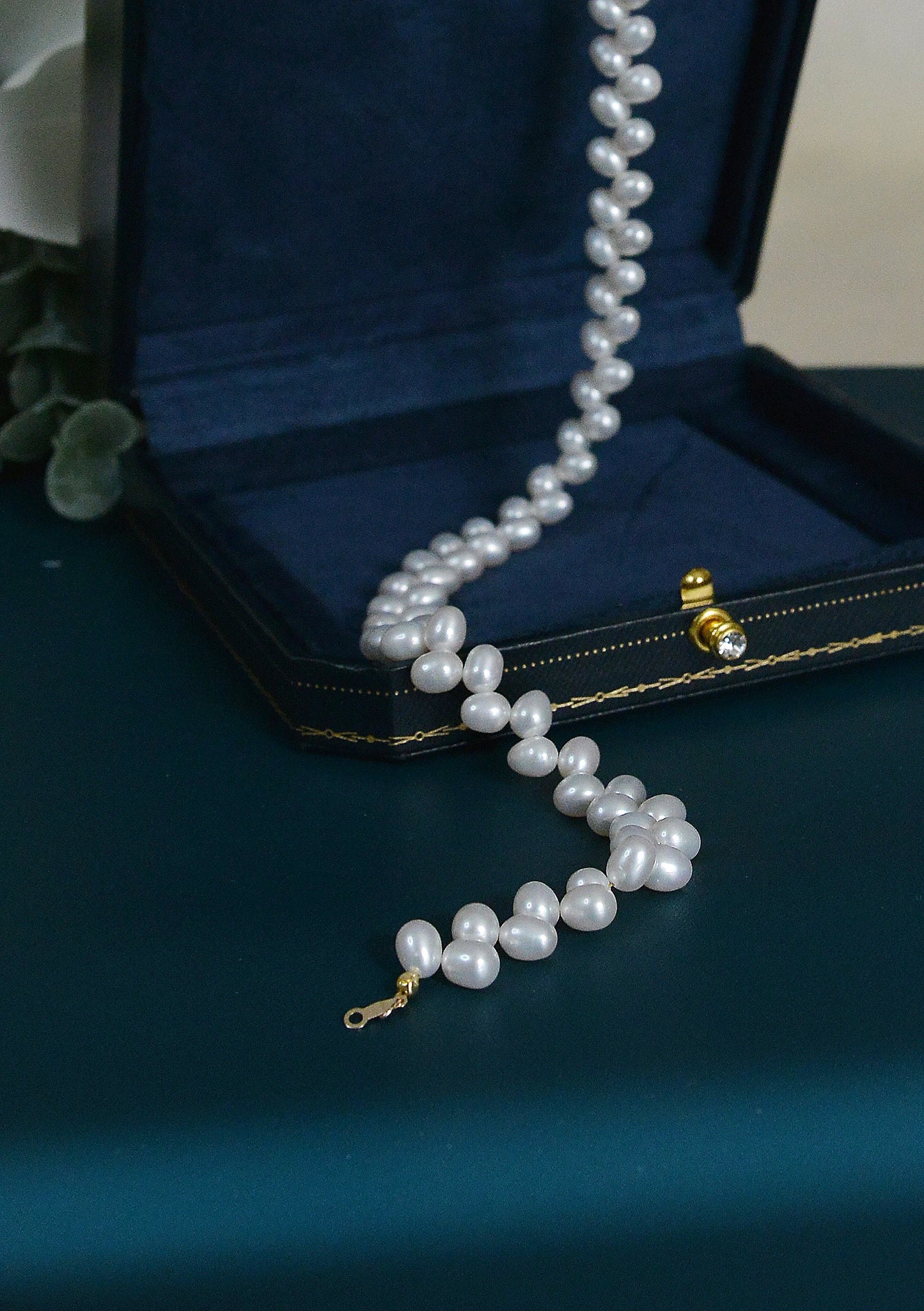 Handmade natural pearl necklace,14k Gold Pearl Necklace, Dainty
