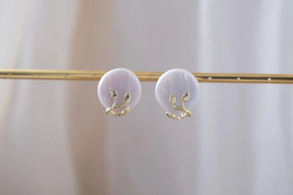 Coin Pearl Stud Earrings - Crafted with genuine pearl, baroque pearl