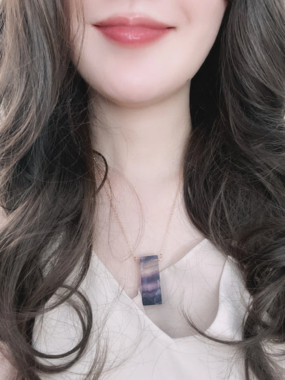 Handmade Natural Gemstone/Fluorite Necklace /Fluorite Pendant