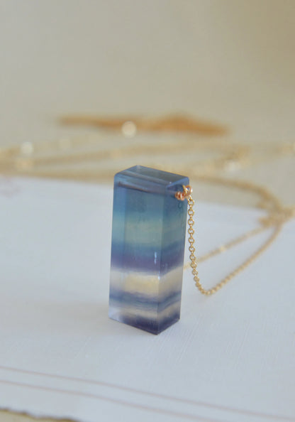 Handmade Natural Gemstone/Fluorite Necklace /Fluorite Pendant