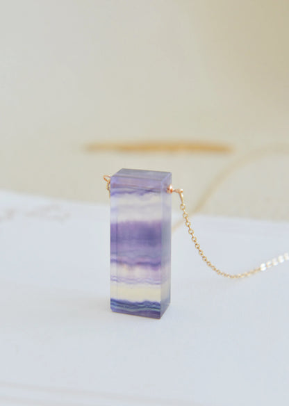 Handmade Natural Gemstone/Fluorite Necklace /Fluorite Pendant