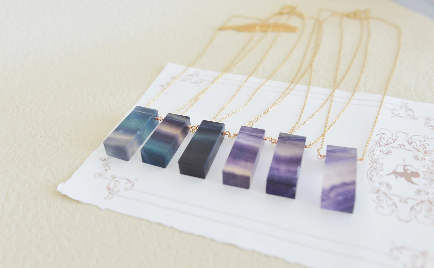 Handmade Natural Gemstone/Fluorite Necklace /Fluorite Pendant