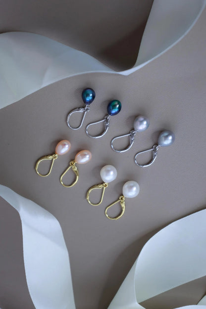 S925 Sterling Silver Teardrop Pearl Dangle Earrings - Elegant Bridal & Everyday Gift