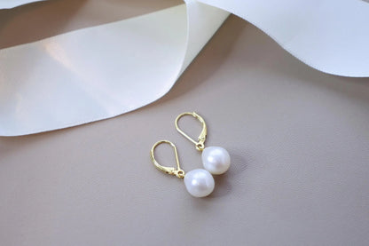 S925 Sterling Silver Teardrop Pearl Dangle Earrings - Elegant Bridal & Everyday Gift