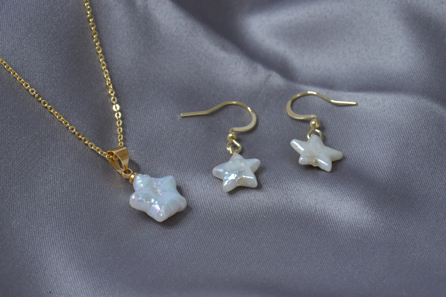 Handmade Natural Pearl Set/ Heart Pearl Set/ Star Pearl Set/ Round