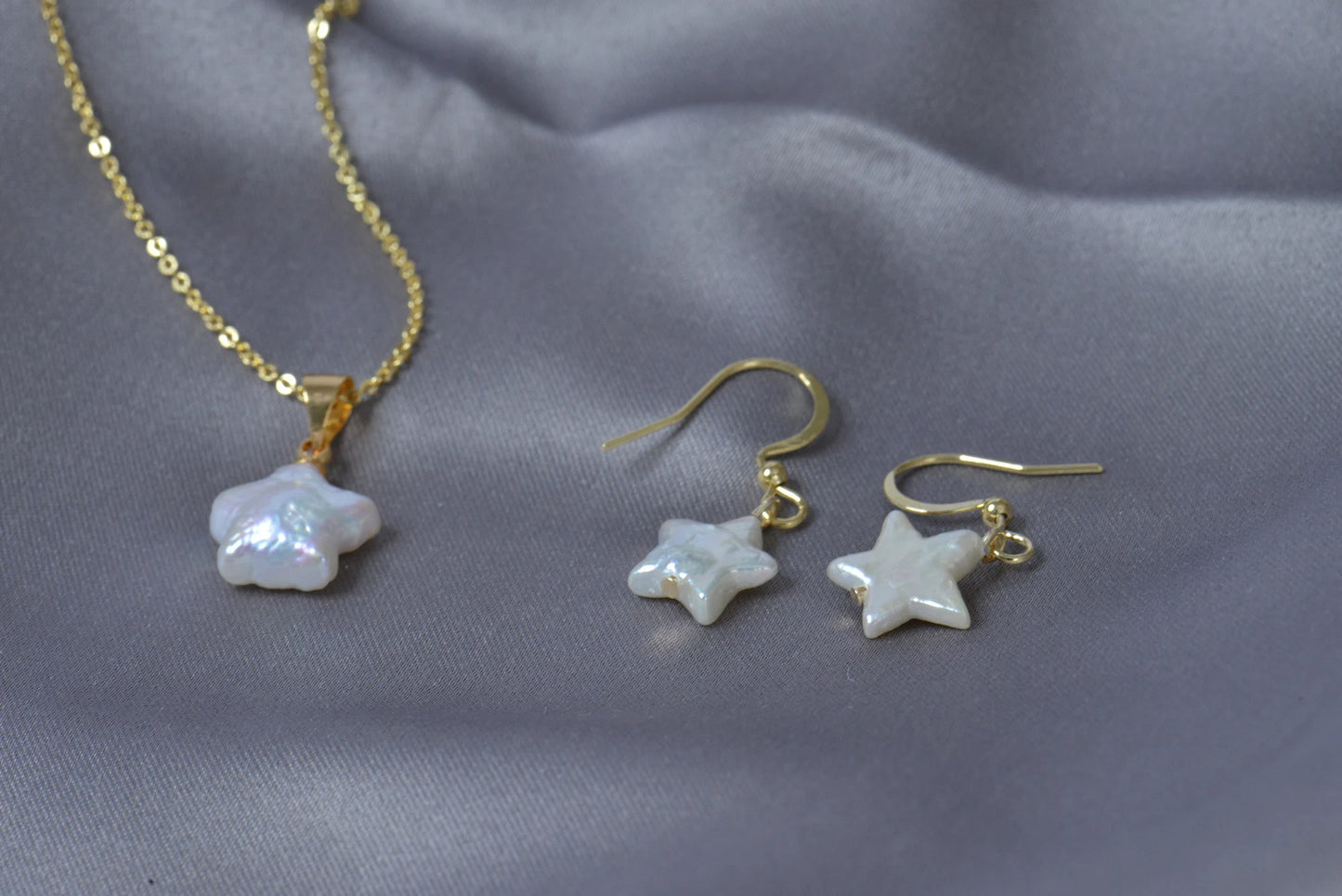 Handmade Natural Pearl Set/ Heart Pearl Set/ Star Pearl Set/ Round