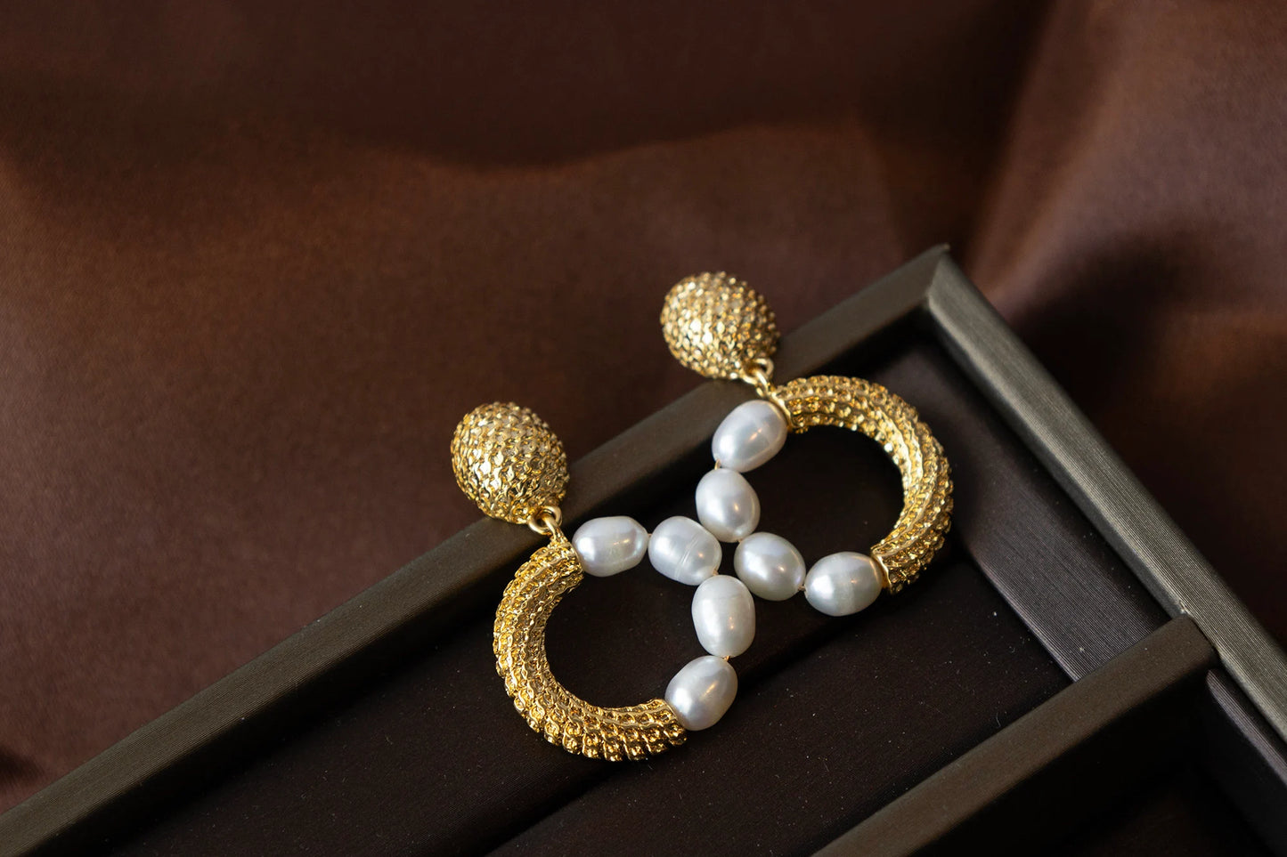 Handmade Half Pearls Drop & Dangle Earring, Vintage Style, Bridesmaid