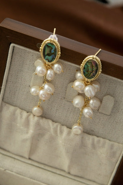 Abalone Pearl Cluster Ocean Dangles