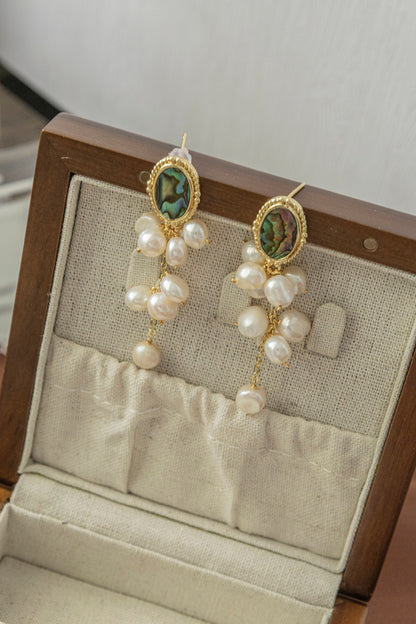 Abalone Pearl Cluster Ocean Dangles