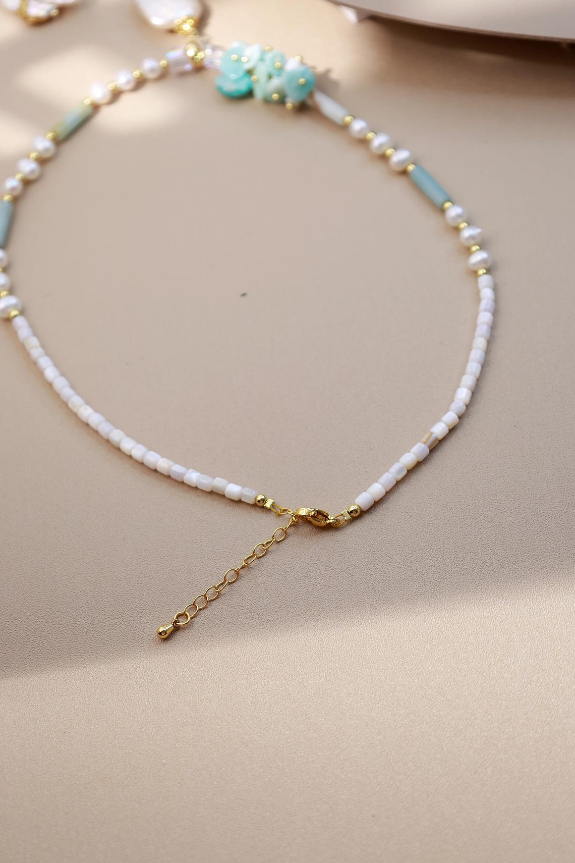 Hand-Painted Gold Foil Amazonite Set