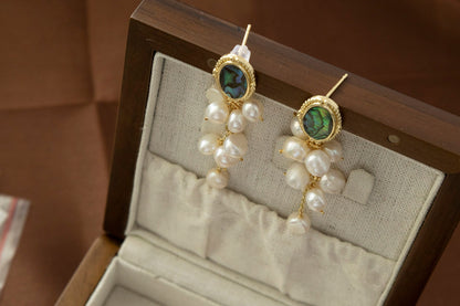 Abalone Pearl Cluster Ocean Dangles