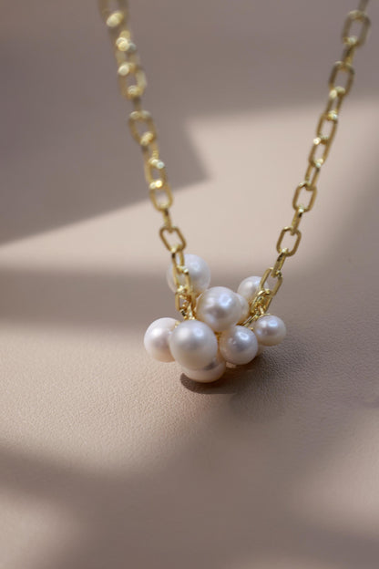 Vintage Pearl Cluster Statement Pendant