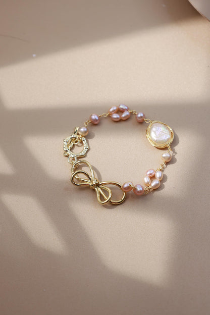 Baroque Pearl Bow Knot Bracelet