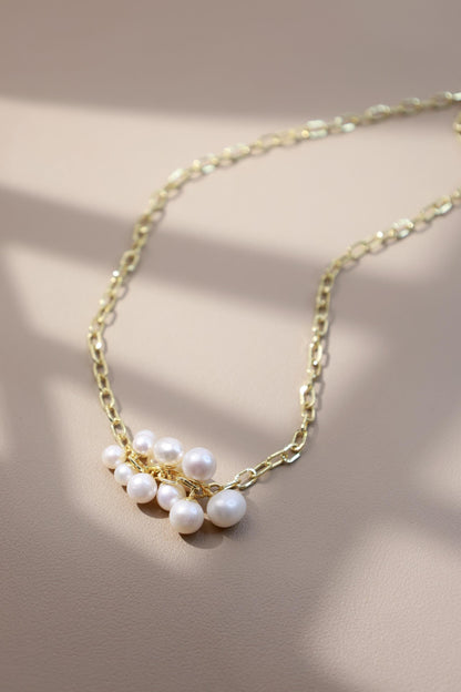 Vintage Pearl Cluster Statement Pendant