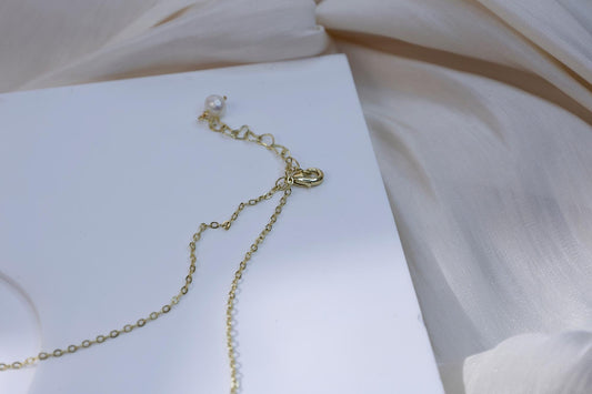 Raw Amethyst & Pearl Y-Lariat Necklace