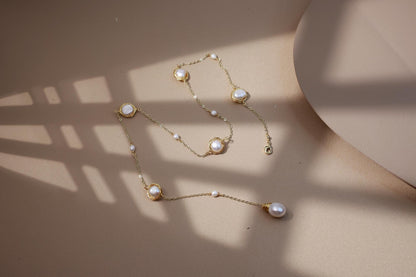 Artisan Shell Flower & Pearl Torque Choker