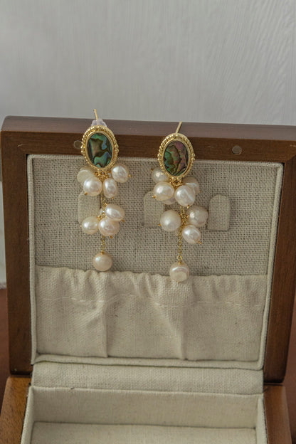 Abalone Pearl Cluster Ocean Dangles