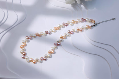 Woven Pearl Lace Ombre Choker